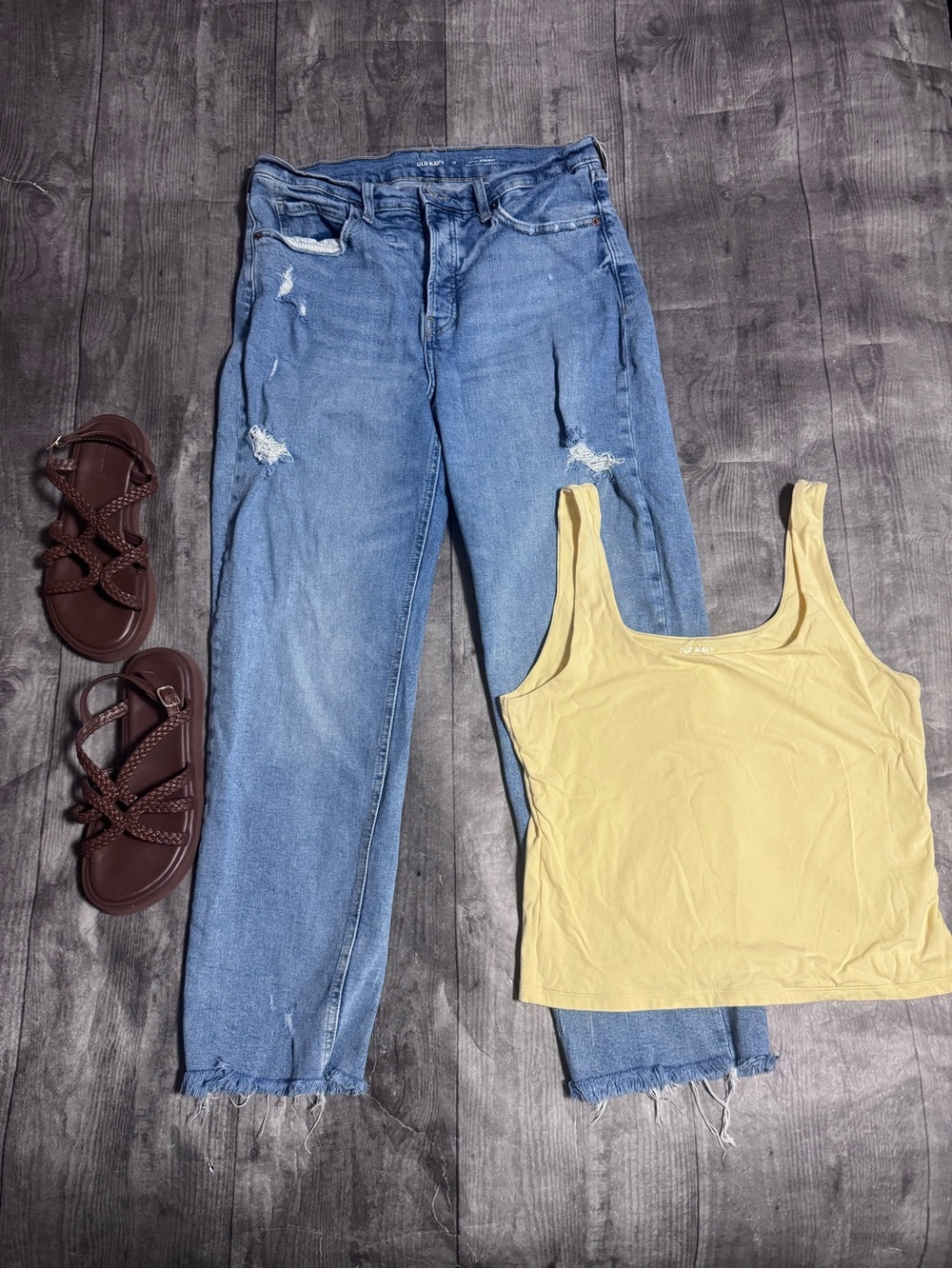 Classic Light Blue Distressed Straight Leg Women’s Jeans